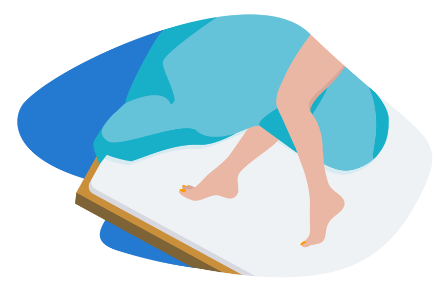 Legs in bed